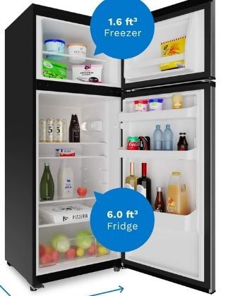 HomeLabs 7.6 cu. ft. Refrigerator with Freezer 