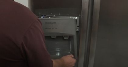 Slide the panel to detach it refrigerator