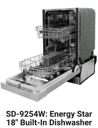 SD-9254W: Energy Star 18″ Built-In Dishwasher