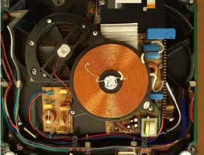 inside view of induction cooktop